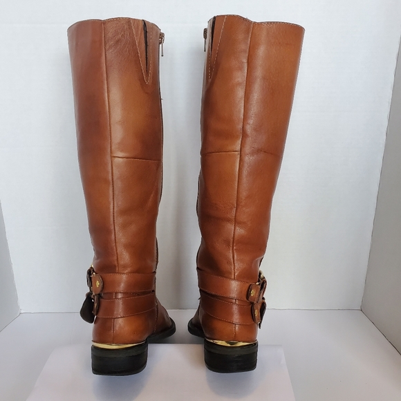 Steve Madden Avilla Brown Leather Riding Boots - Picture 7 of 15